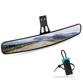 UNIGT Panoramic Convex Ranger Rear View Mirrors Compatible with 2017-2025 Polaris Ranger 500 570 900 XP 1000 XP/Crew Mirrors Factory Present Drop Down Mounting Tab