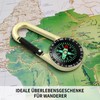 Compass with Carabiner Hook, Compass Carabiner Mini Compass Outdoor Compass