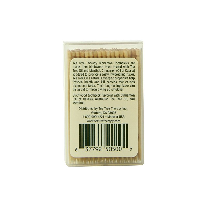 Tea Tree Therapy Toothpicks, Cinnamon, 100 Count