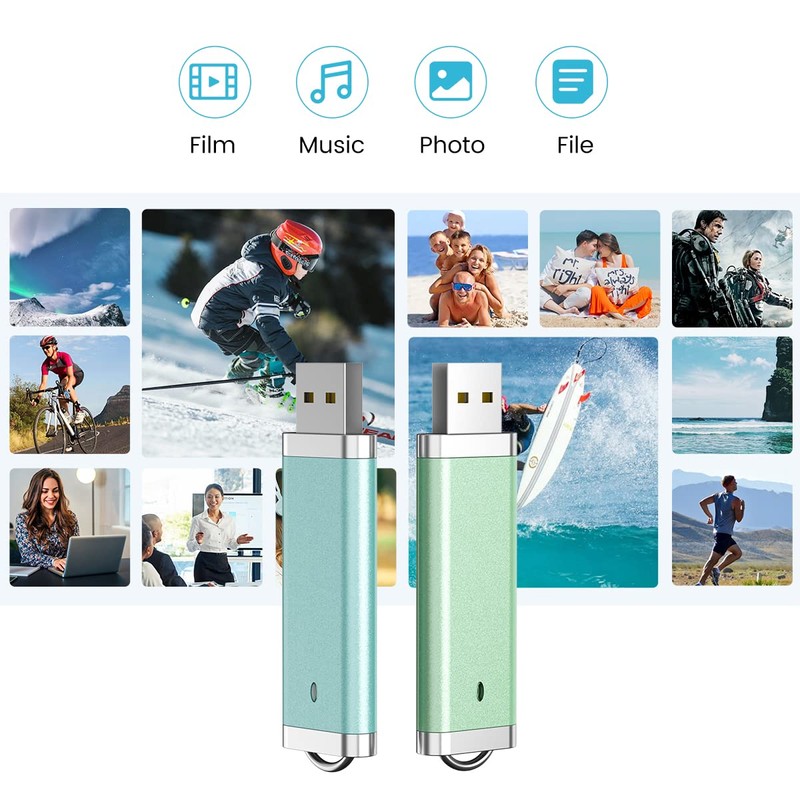 RAOYI 5 Pack 2GB USB Flash Drive Bulk Pack Memory