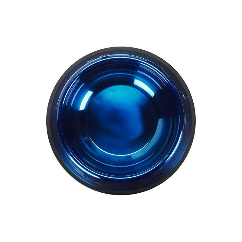 Platinum Pets Non-Tip Stainless Steel Dog Bowl, 80 Oz, Sapphire