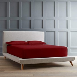 Femini Fashion My Egyptian Giza Cotton Sheets Queen Size, 16 Inches Extra Deep Pocket, 100% Giza Long-Staple Giza Cotton Bedsheet Soft Breathable Sheets - Burgundy