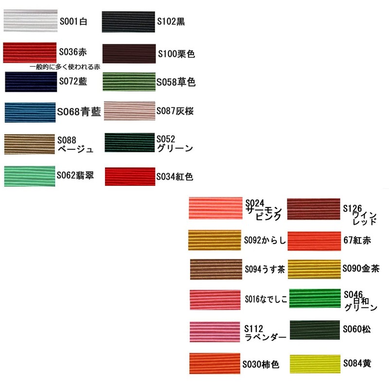 Mizuhiki Soukichi 2020α2 Silk Roll Mizuhiki [S] Set + [P]