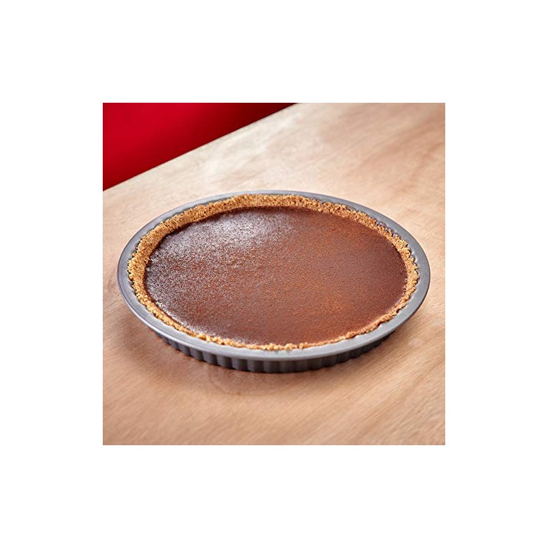 Judge Everyday JDAY74 Non Stick Round Flan Tin, Loose Base,