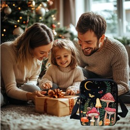 Wnbucioht Mushroom Crossbody Bag for Women Travel Mini Shoulder Handbags Mushroom Butterfly Print Messenger Tote Bags Cute Sling Satchel for Girls Teens Crossbody Purse Gifts