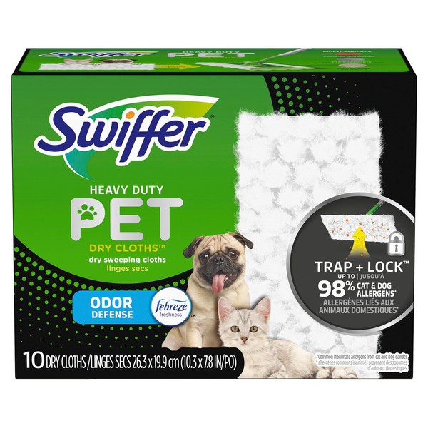 Swiffer Sweeper Pet Heavy Duty Dry Multi-Surface Cloth Refills for