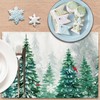 Croar Winter Pine Tree Placemats Set of 4, Snowy Forest