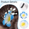 Mezrkuwr Pack of 10 Hawaii Flower Hair Clips, Flower Hair