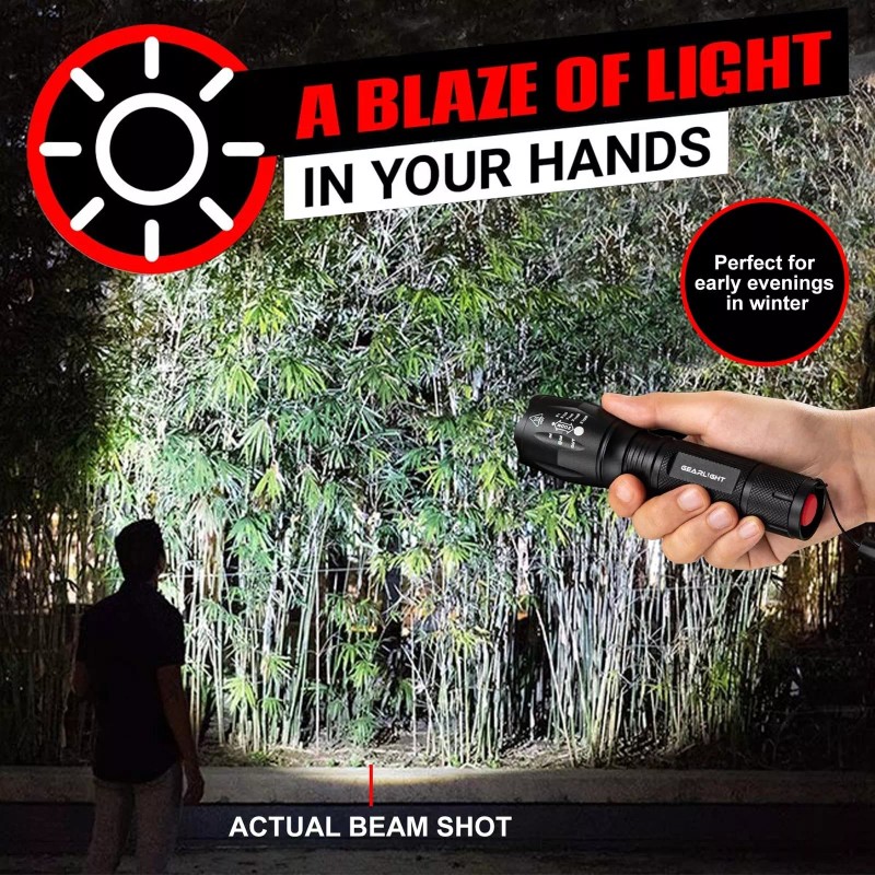 GearLight LED Flashlights - Mini Camping Flashlights with High Lumens,