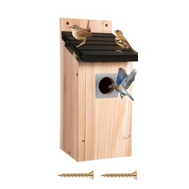 GPY Bluebird Houses for Outdoors Cedar Wooden Birdhouse with Predator Guard