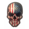 4x3 Inch Reflective America Death Skull USA Flag Decal