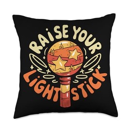 K-Pop Fan Seoul Korean Pop Music South Korea Kpop Lightstick Throw Pillow