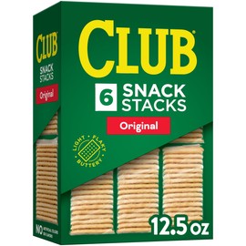 Club Snack Stacks Crackers, Lunch Snacks, Snack Crackers, Original, 12.5oz Box (6 Stacks)