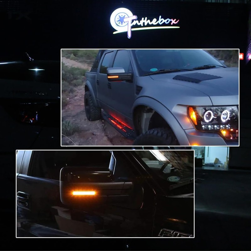 GTINTHEBOX Amber Lens Amber Led Side Mirror Marker Turn Signal