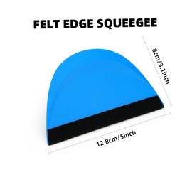 Umaki Small Squeegee for Vinyl, 5PCS Plastic Squeegee Felt Edge Squeegee Vinyl Applicator, Non-Scratches Smoother for Car Wrap, Window Film, Craft Vinyl, Decal, Wallpaper, 7.9 x 12.8cm