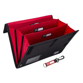 Rough Enough Accordion Expanding File Folder Document Organizer Portable Expandable Portfolio Storage for Office Travel Black Cordura