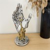 Mechanical Hand Controller Stand, Steampunk Resin Gaming Decor (Silver)