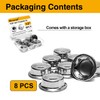 8PCS 1/2” Push Nuts Axle Cap, Push on Pushnut Spring