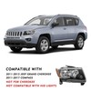 TUSDAR Halogen Headlight Assembly Set for 2011-2013 Compass/ 2011-2013 Jeep