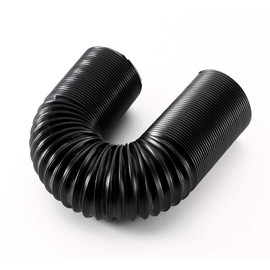 WISAUTO Adjustable 63mm/2.5 inch Air Intake Pipe Universal Car Cold Air Turbo Intake Inlet Pipe Flexible Duct Tube Hose Induction Kit Black Length from 25cm to 1 Meter