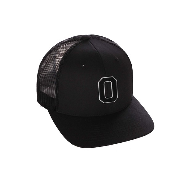 Structured Trucker Mesh Hat Custom Colors Letter O Initial Baseball