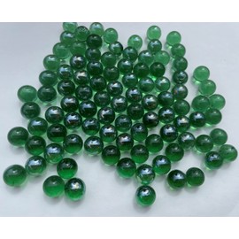 FAIRY TAIL & GLITZER FEE Glass Baubles Transparent Green 16 mm 500 g Marbles Decorative Baubles Glass Ball