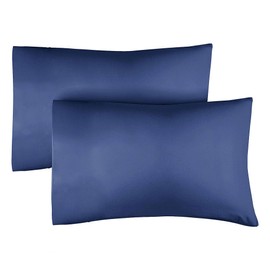 King Size Pillow Cases Set of 2 - Extra Soft Pillowcases - 50cm x 90cm - Breathable & Cooling Pillow Cases 2 Pack - Luxury Pillow Covers - Machine Washable - Pillow Protectors 2 Piece Set (Navy Blue)