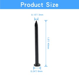 Hordion 100pcs Hardware Nails 1.5 inch, Carbon Steel Point Tip Cement Nails Masonry Nails for Concrete Brick Woodworking Picture Hanging