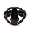 PAMTIER Men's Stainless Steel Skull Ring Gothic Vampire Skeleton Bloody