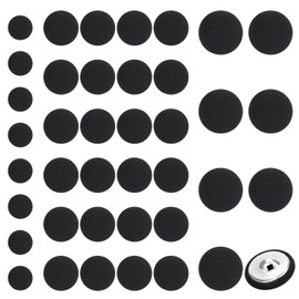 40 Pcs Tuxedo Suit Buttons - Black Fabric Covered Round Buttons for Sewing (18mm, 15mm, 11.5mm)