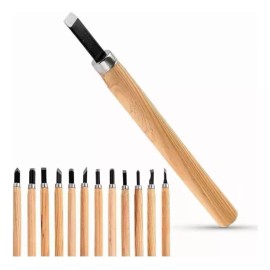 Compraymas Juego Gurbias 12 Pieza Tallado De Madera Gubias Escolares Ci