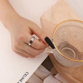 MOROYA 14K Gold Plated Anti Anxiety Ring for Women Men Sun Star Moon Stainless Steel Fidget Ring Gold Spinner Ring Band with Black Box Packed, Stainless Steel, stainless-steel