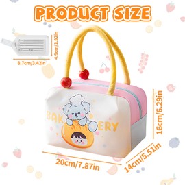 Kühltasche Klein, Shyllin Süße Small Cooler Bag, Verdickte Lunchbag Kinder, Lunchtasche Kinder, Lunchbox Tasche, für Mittagessen, Camping, Picknick (Wassermelone, S)