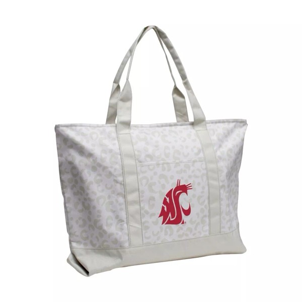 Logo Inc Washington State Cougars Leopard Pattern Tote Bag
