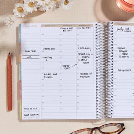 Erin Condren 18-Month Spiral Life Planner (Jul 2025 - Dec 2026), 7”x9” Weekly and Monthly Planner Calendar, 80 Lb. Text Weight Paper, Bouquet Covers, Bouquet Theme, Hourly Layout, Platinum Coil