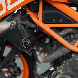 Motoaggrandize Frame Sliders for KTM Duke 125 | 200 | 250 | 390 | [Gen 1 and Gen 2] | Colour: Black