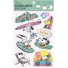 S&C Corporation Snoopy Clear Decal Sticker Surf PWD49