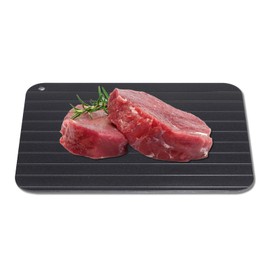Defrost Plate, Rapid Defrost Plate, Defrost Tray, Aluminum Alloy, Without Adding Heat, Rapid Thawing, Rapid Thawing Dish, Meat, Seafood, Steak (9.1 x 6.5 x 0.08 inches (23 x 16.5 x 0.2 cm)