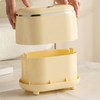 Desktop Trash Can with Lid Small Detachable Countertop Garbage Can