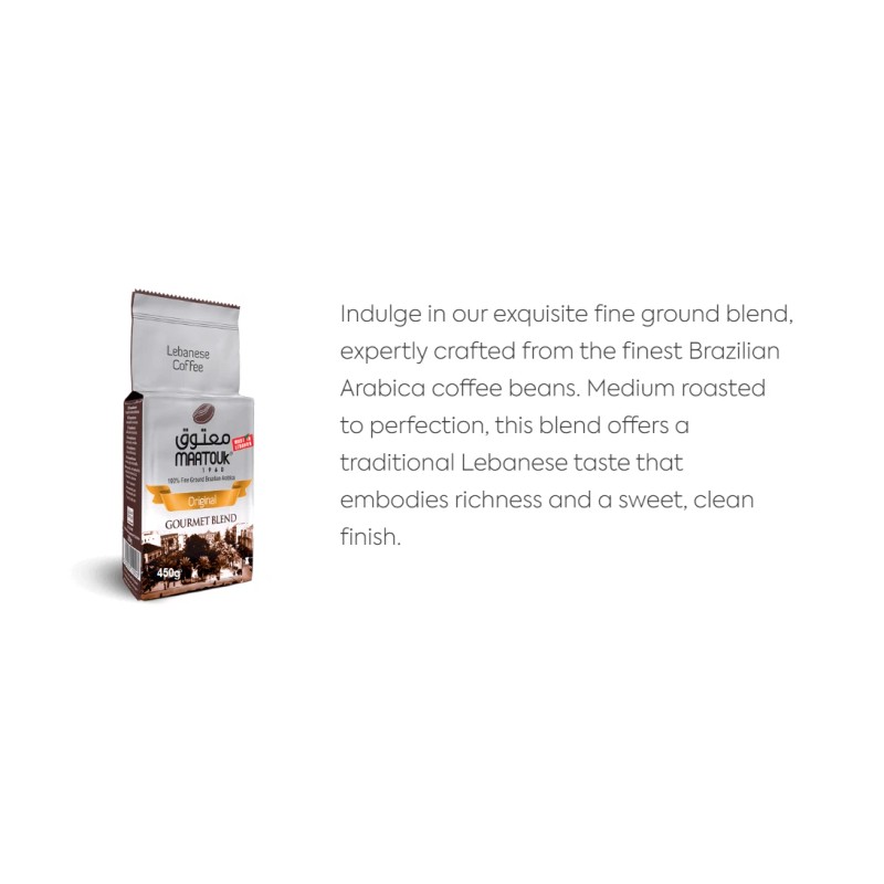 Maatouk Coffee Coffee MAATOUK Original Gourmet Blend 1 Pack 16oz./450