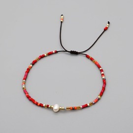 Miyuki Reis Perlen Armband Selber Machen Surfer Armband für Frauen und Mädchen, Freundschaft Bracelet Gute Reise Geschenk Talisman Wachsenden Wunsch Bringen Sicherheit Wohlstand Guard Ihre Liebe 7