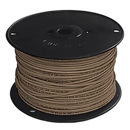 12 Gauge THHN Copper Stranded, 500 Foot Reel, Brown, 12 AWG, Up to 600 Volt Rated, UL Listed, Rated THHN and THWN, Thermoplastic Insulation/Nylon Sheath, Heat, Moisture, Gasoline and Oil Resistant II