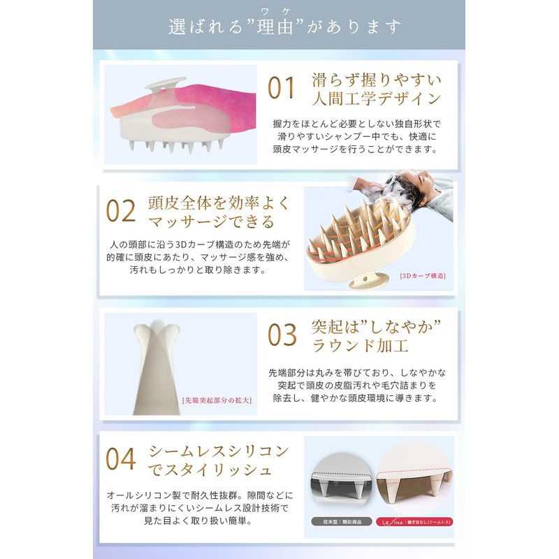 (Supervised by Head Spanist) Shampoo Brush (Hardness that Won't Damage