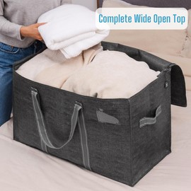 VENO 2 Pack Moving Bags, Moving Supplies, Moving Boxes, College Packing Storage Boxes with Lids Alternative, Heavy Duty Totes, Extra Large, Sturdy Handles, Zipper, for Packaging (Dark Gray, 2 Pack)