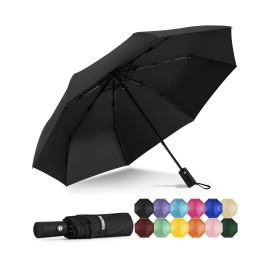 Yoobure Windproof Travel Umbrella, Automatic Umbrellas for Rain - Compact Folding Umb...