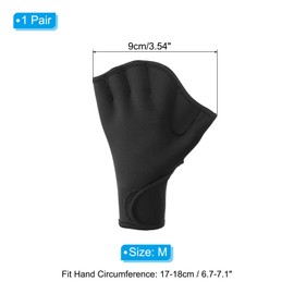 PATIKIL Swim Gloves, Webbed Swimming Gloves Aquatic Fitness Water Resistance Swim Hand Paddles for Women and Men Water Aerobics, M, Dark Blue