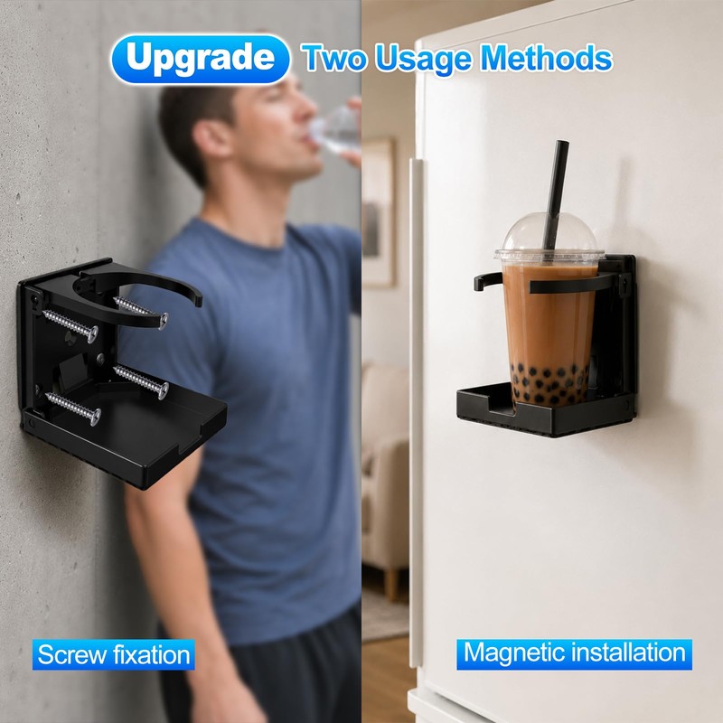 Magnetic Cup Holder, Heavy-Duty Anti-Fall Drink Holder with N38 Super