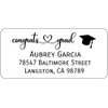 Atelier Elegance Custom Labels, Congrats Grad, Any Name, Any Address