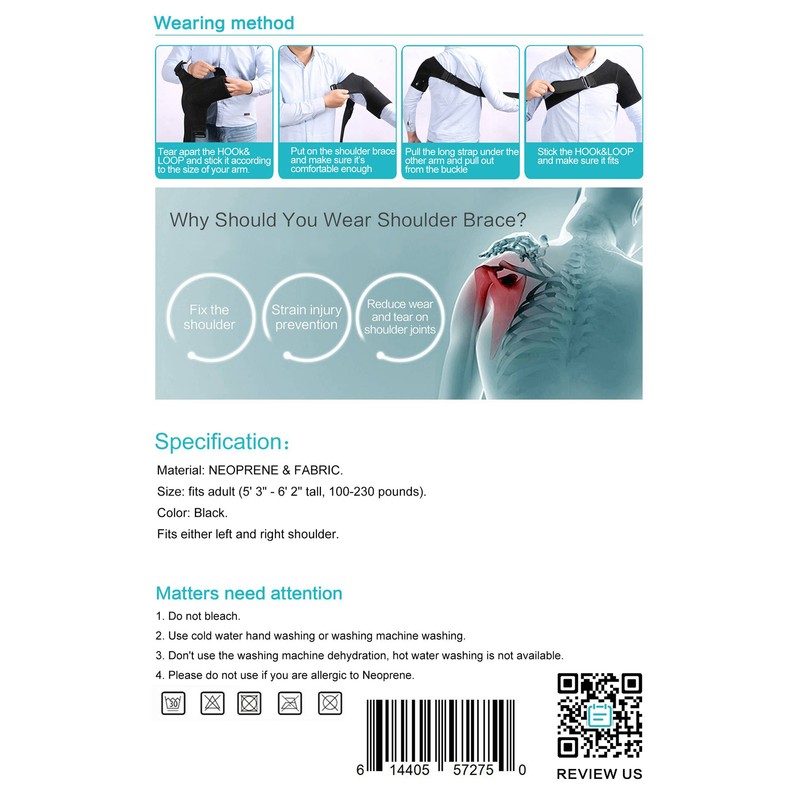 Shoulder Brace Breathable Neoprene Shoulder Support for Rotator Cuff