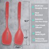 2 Pack Large Silicone Cooking Spoon, Non-Stick Slotted and Solid